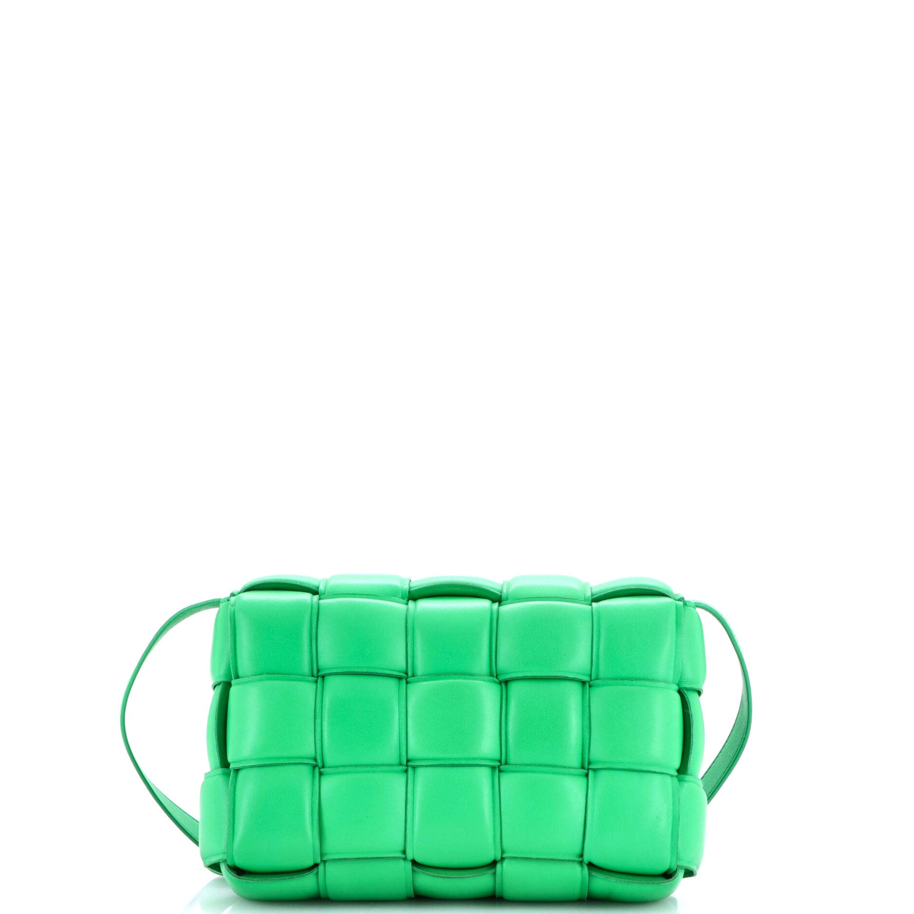 Cassette Crossbody Bag Padded Maxi Intrecciato Leather