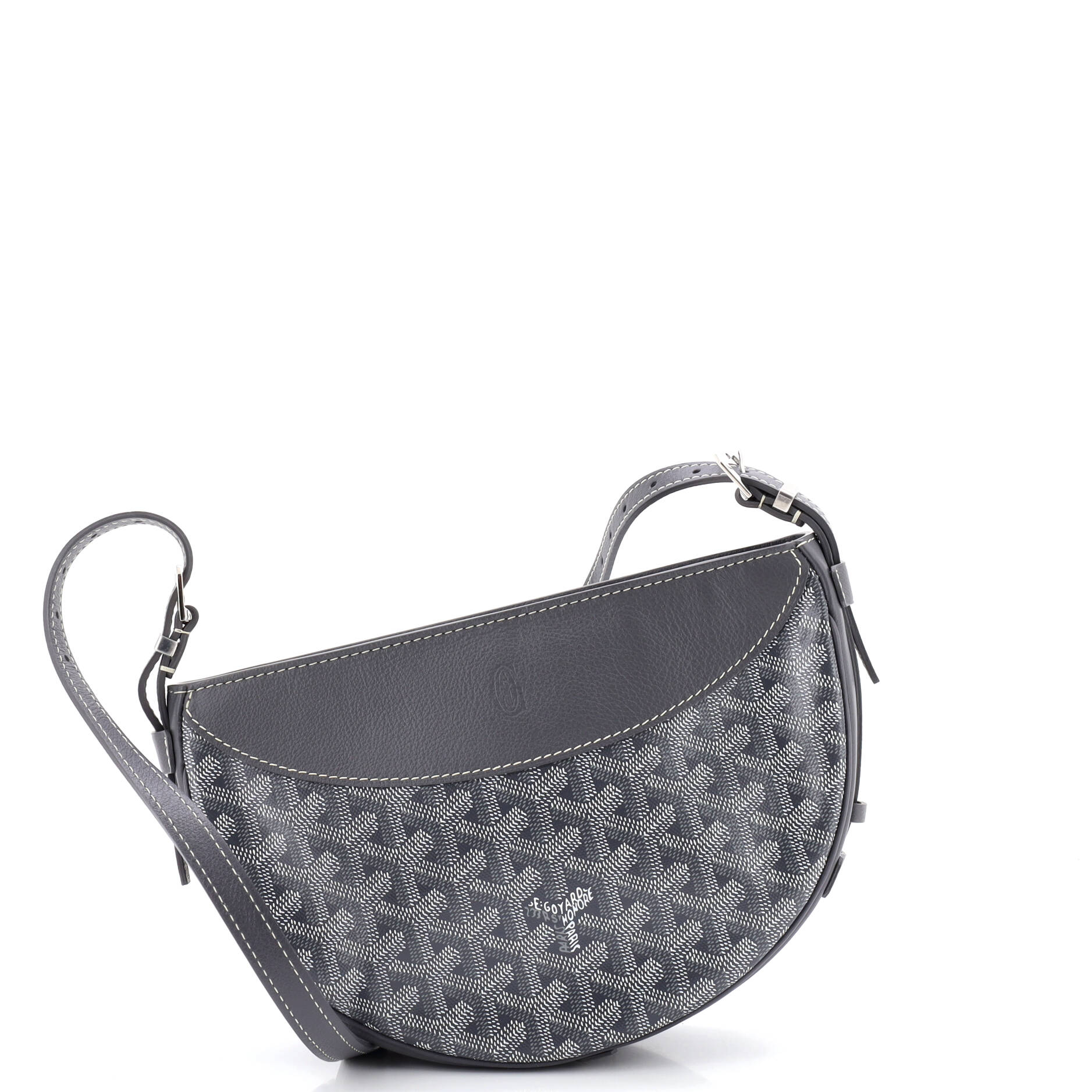 Hirondelle Shoulder Bag Coated Canvas and Leather