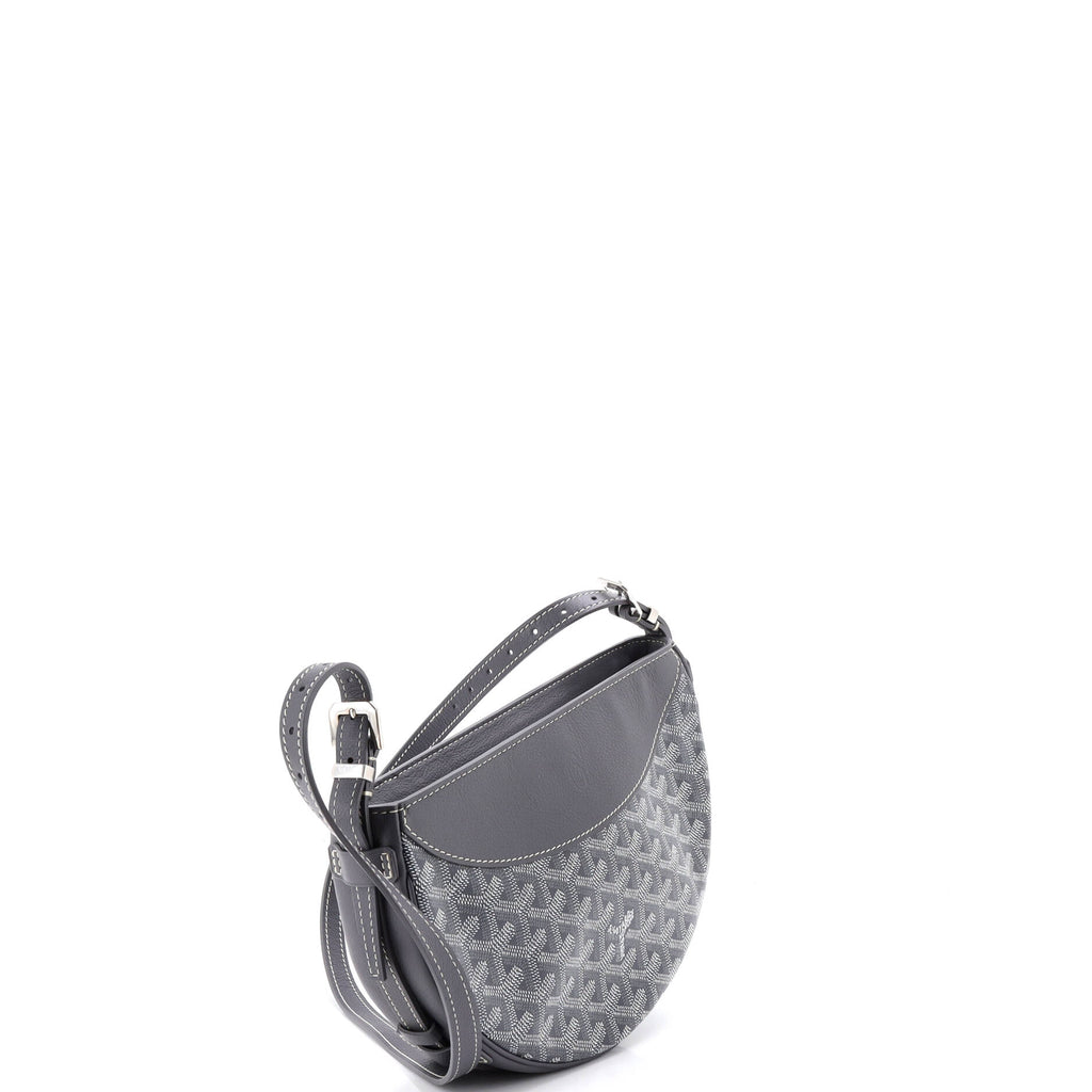 Hirondelle Shoulder Bag Coated Canvas and Leather
