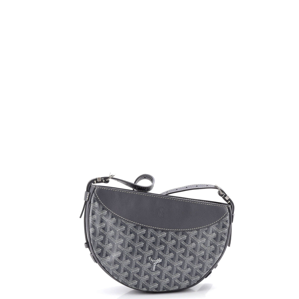 Hirondelle Shoulder Bag Coated Canvas and Leather