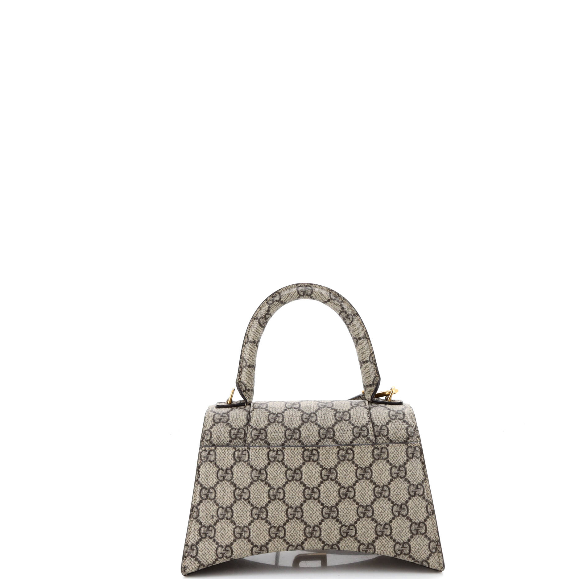 x Balenciaga The Hacker Project Hourglass Top Handle Bag GG Coated Canvas Small