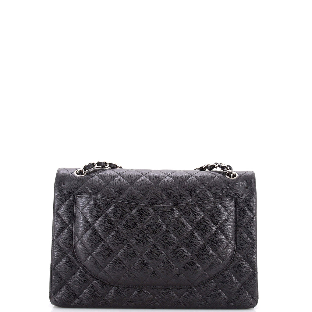 Classic Double Flap Bag Quilted Caviar Maxi