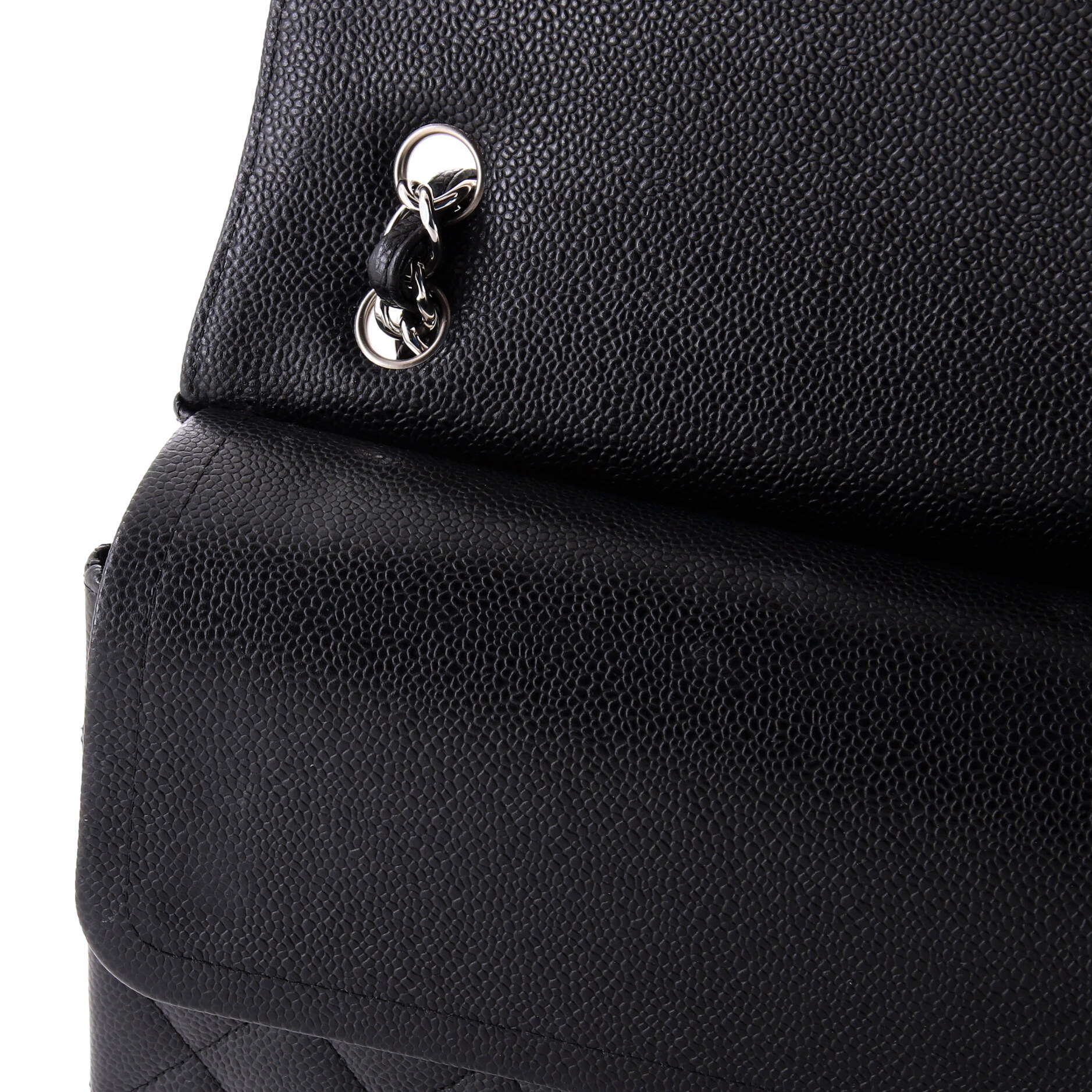 Classic Double Flap Bag Quilted Caviar Maxi