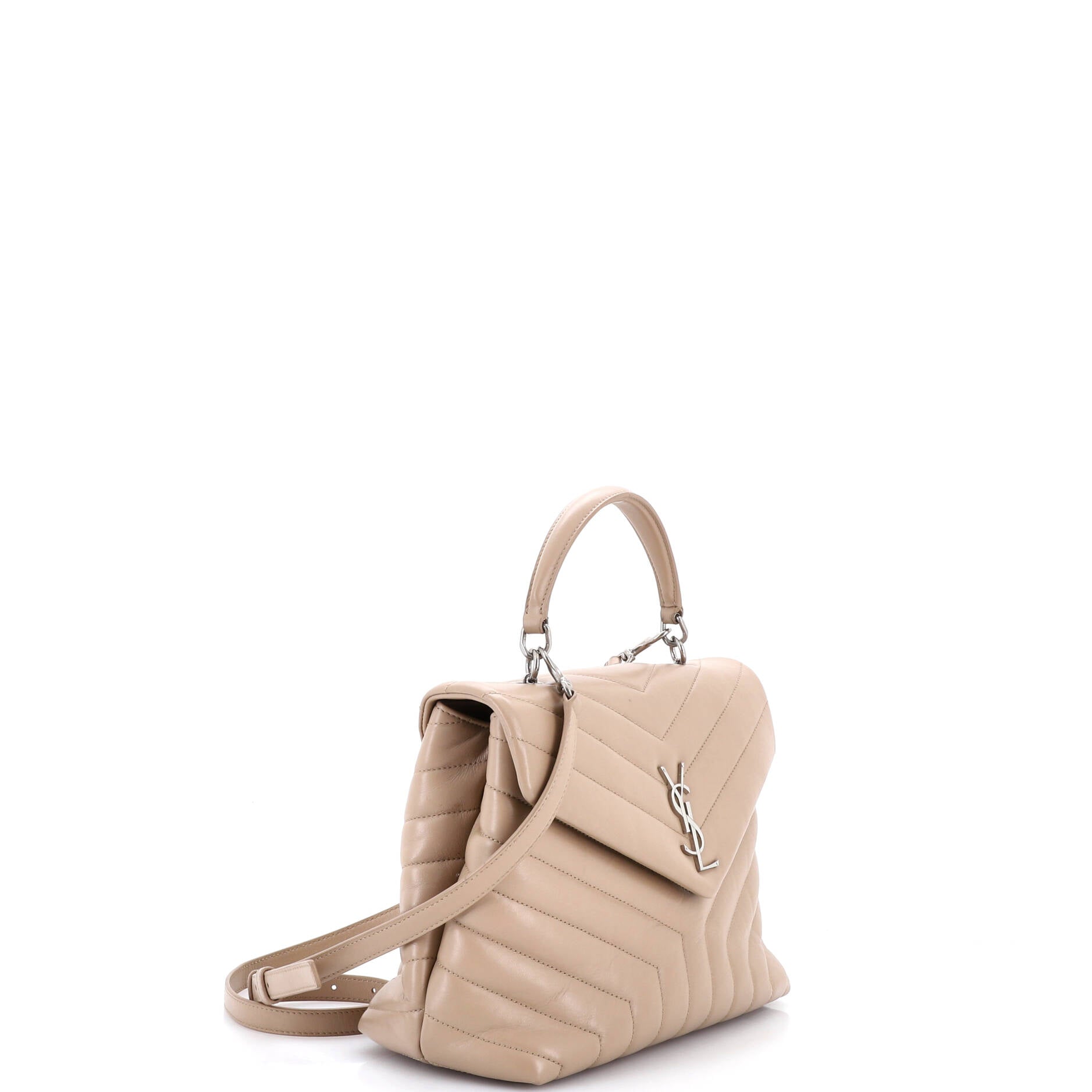 LouLou Top Handle Bag Matelasse Chevron Leather Medium