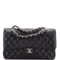 Classic Double Flap Bag Quilted Caviar Medium