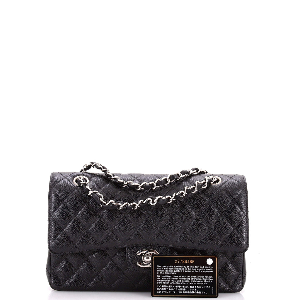 Classic Double Flap Bag Quilted Caviar Medium