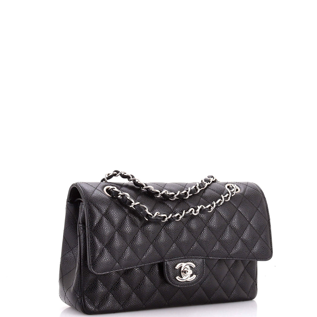 Classic Double Flap Bag Quilted Caviar Medium