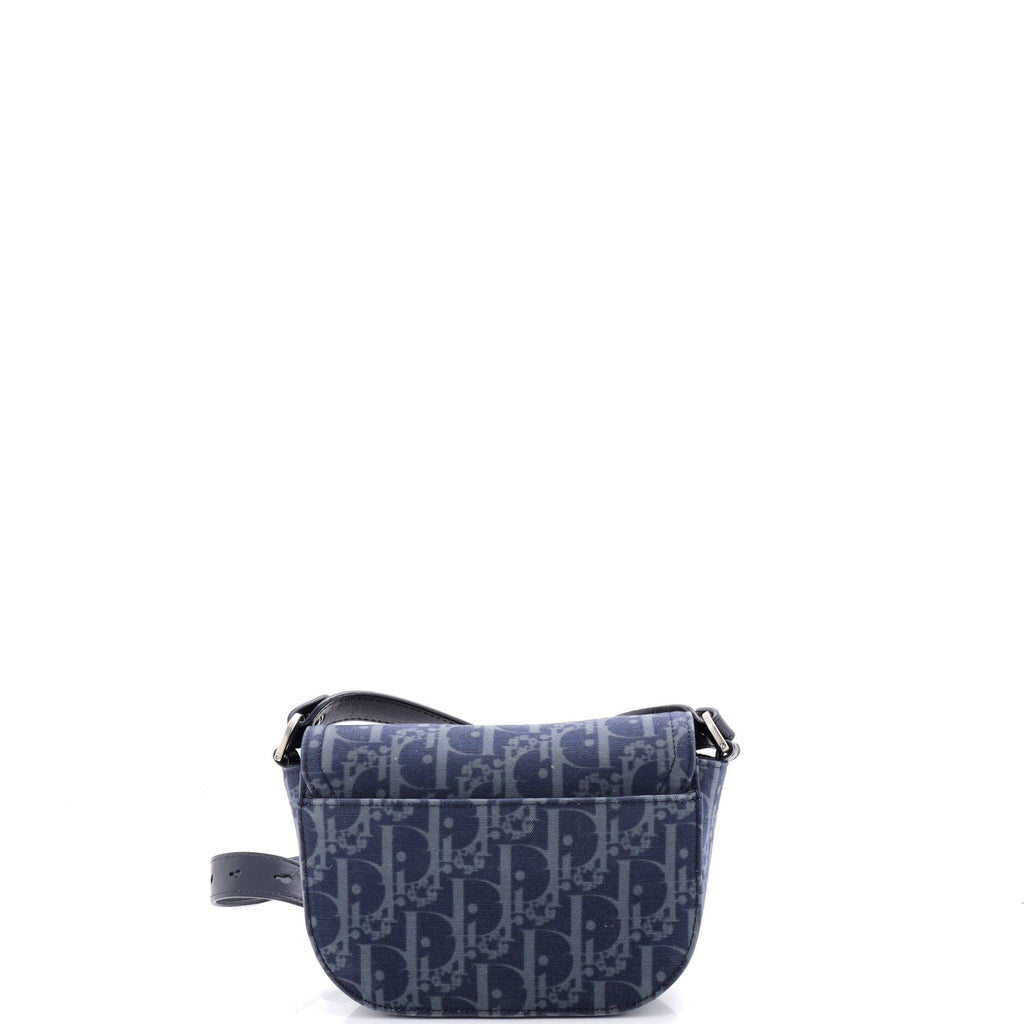 x Denim Tears Saddle Buckle Flap Messenger Bag Printed Oblique Denim Small