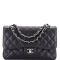 Classic Double Flap Bag Quilted Caviar Jumbo
