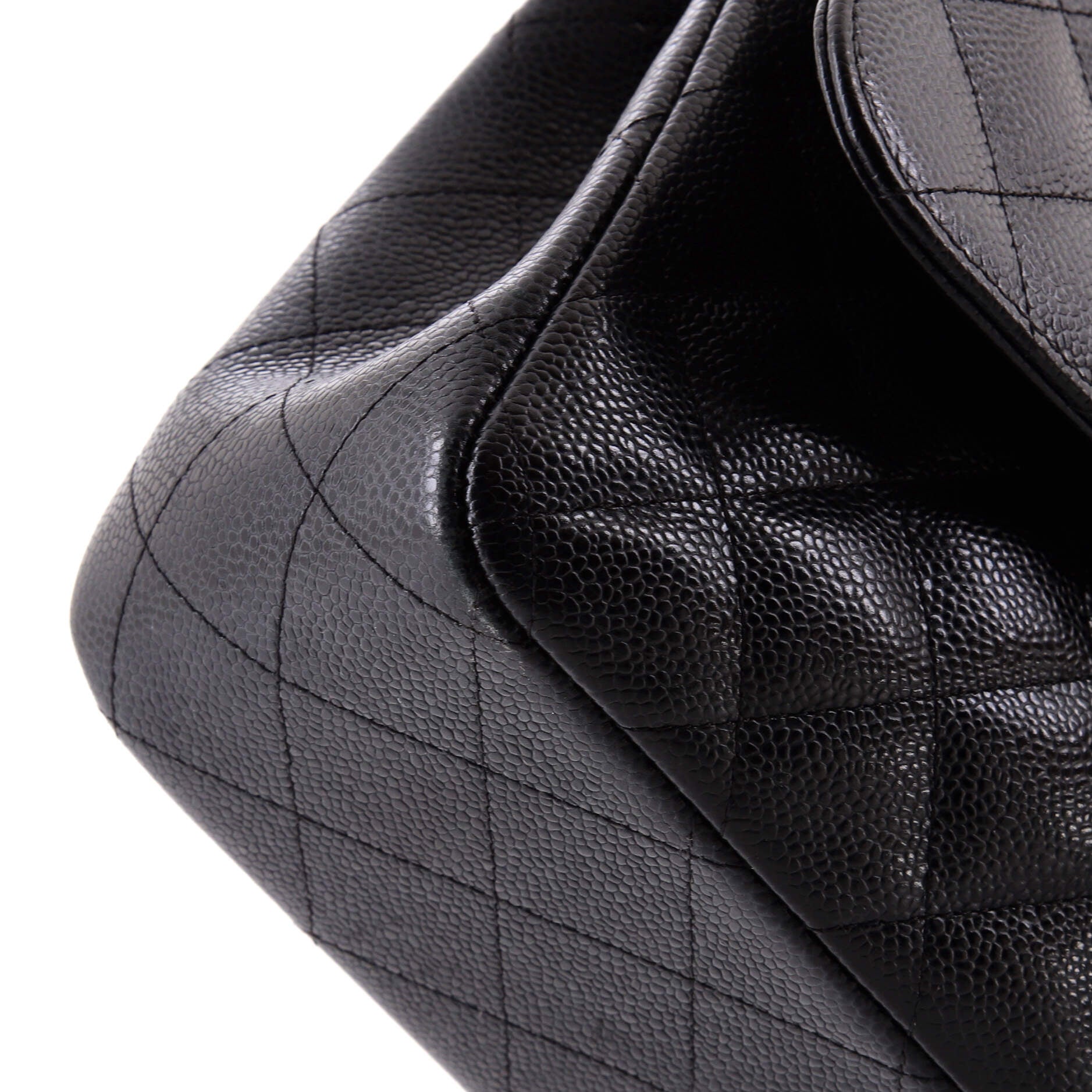 Classic Double Flap Bag Quilted Caviar Jumbo