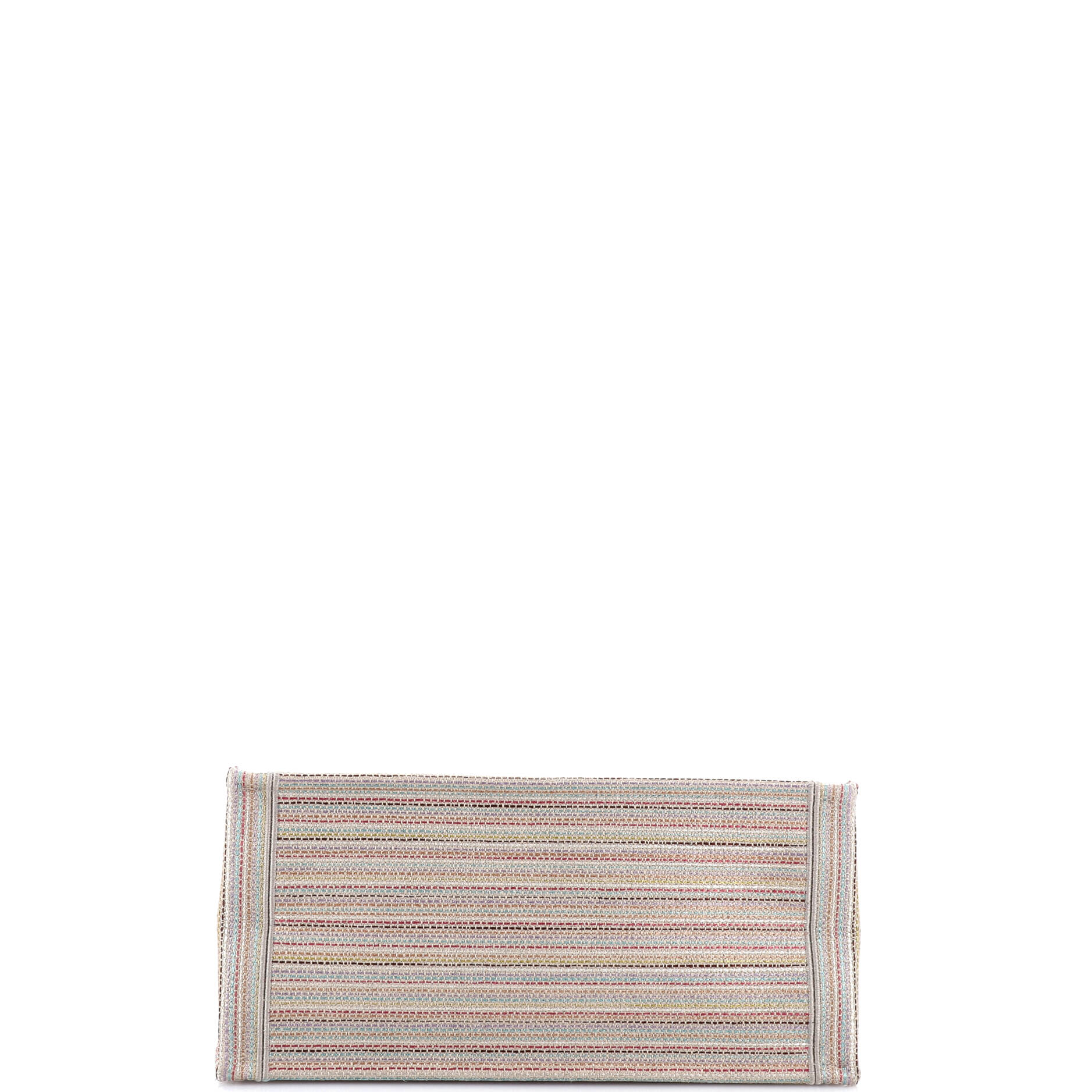 Book Tote Multicolor Stripes Embroidered Canvas Medium