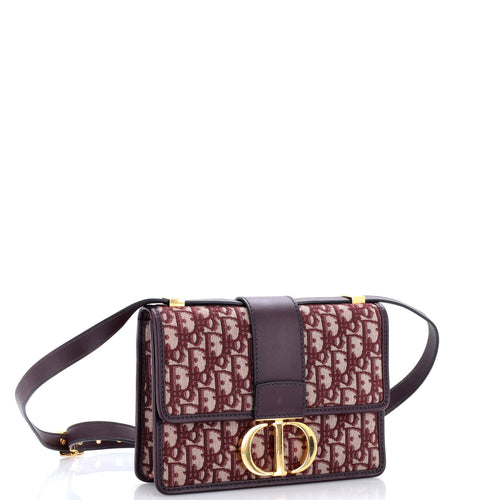 30 Montaigne Flap Bag Oblique Canvas
