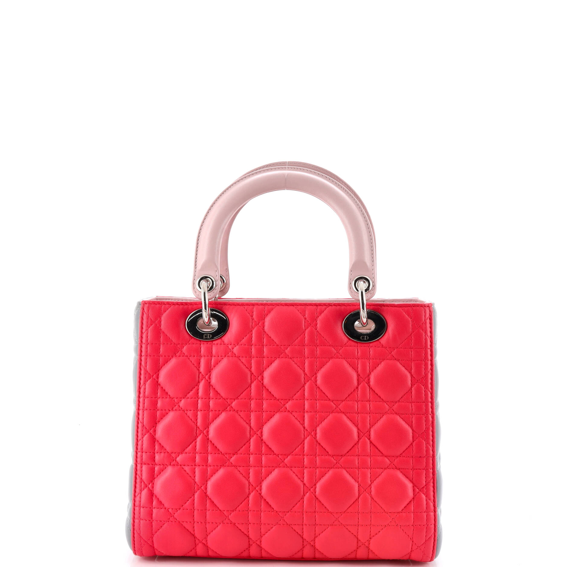 Tricolor Lady Dior Bag Cannage Quilt Leather Medium
