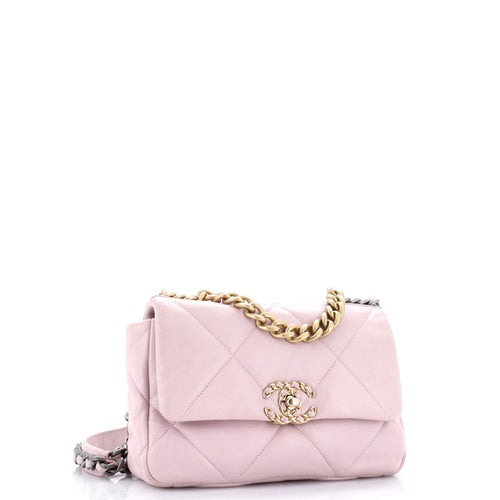 19 Flap Bag Quilted Leather Medium