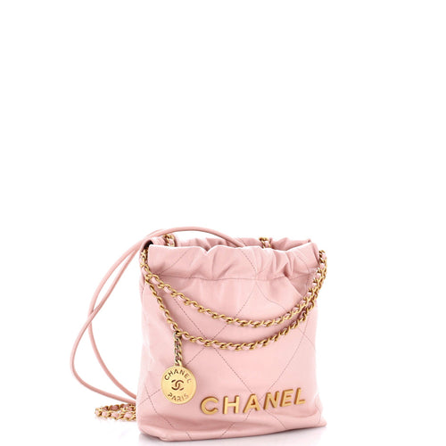 22 Chain Hobo Quilted Shaded Calfskin Mini