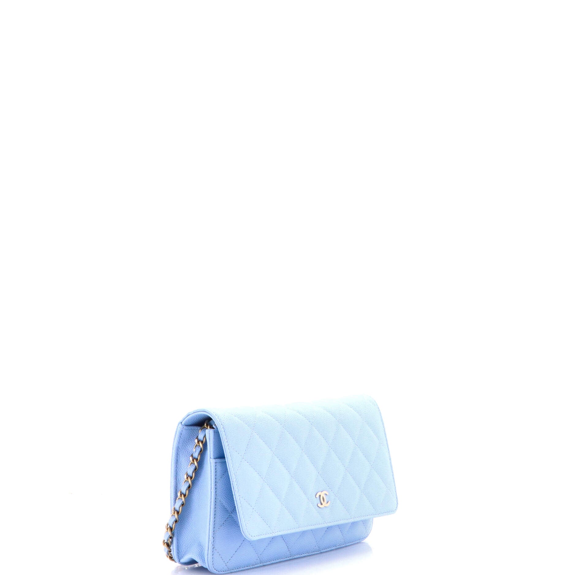 Wallet on Chain Quilted Caviar