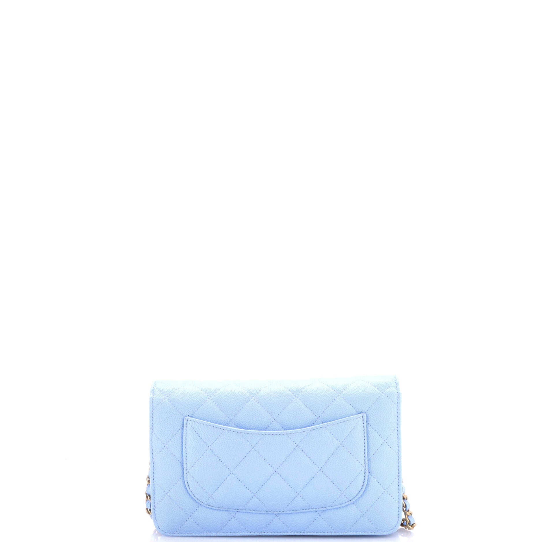 Wallet on Chain Quilted Caviar
