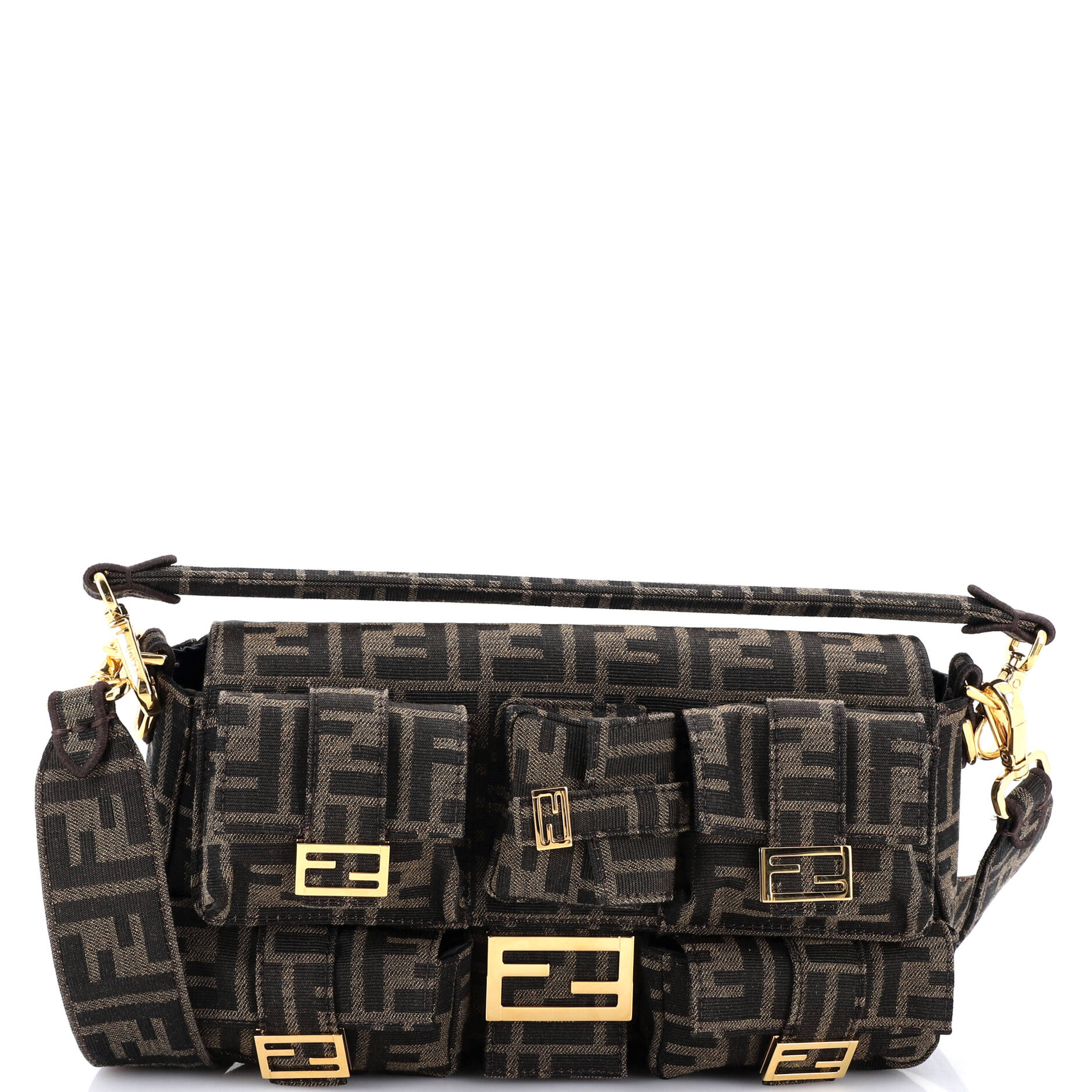 Multipocket Baguette Bag Zucca Canvas