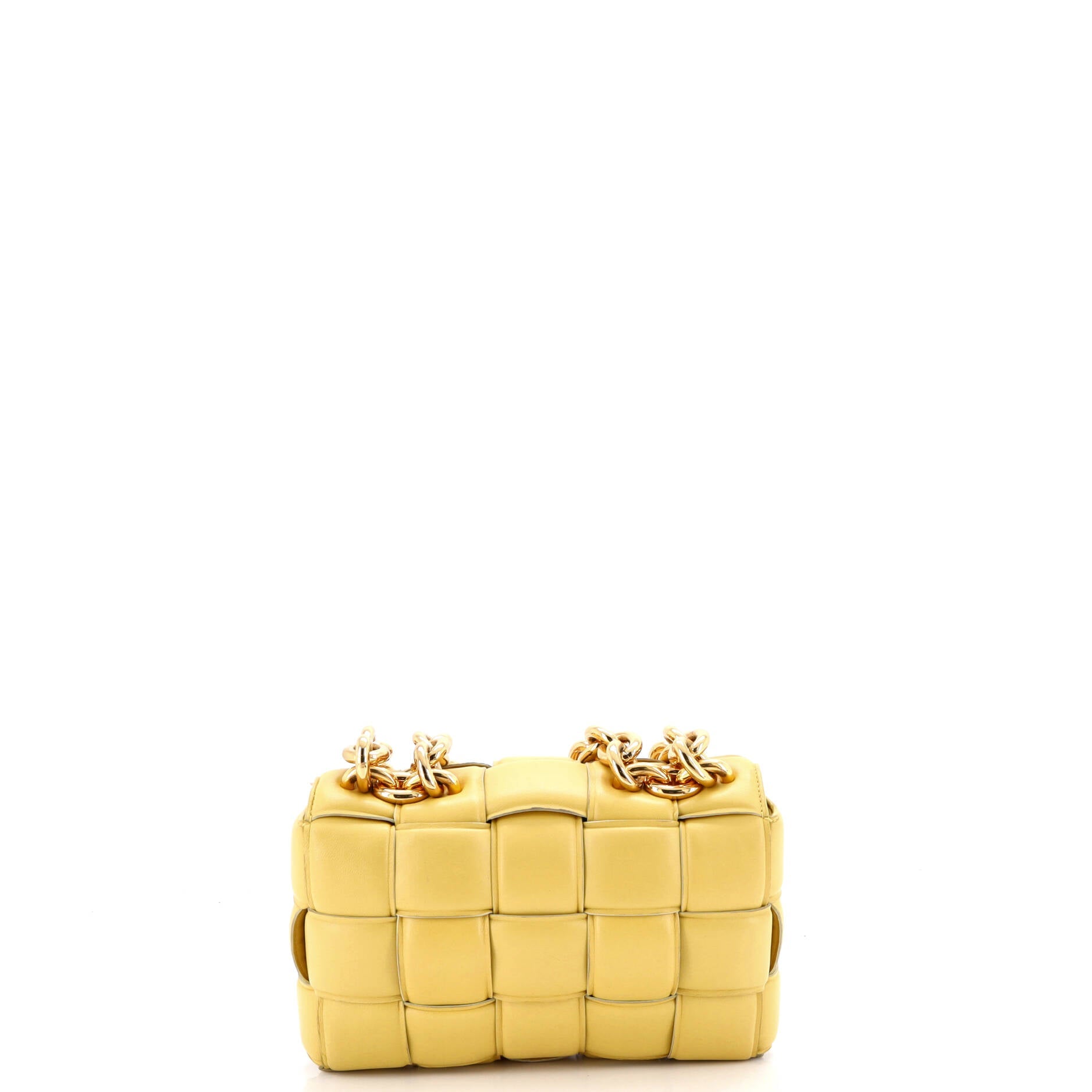Cassette Chain Crossbody Bag Padded Maxi Intrecciato Leather