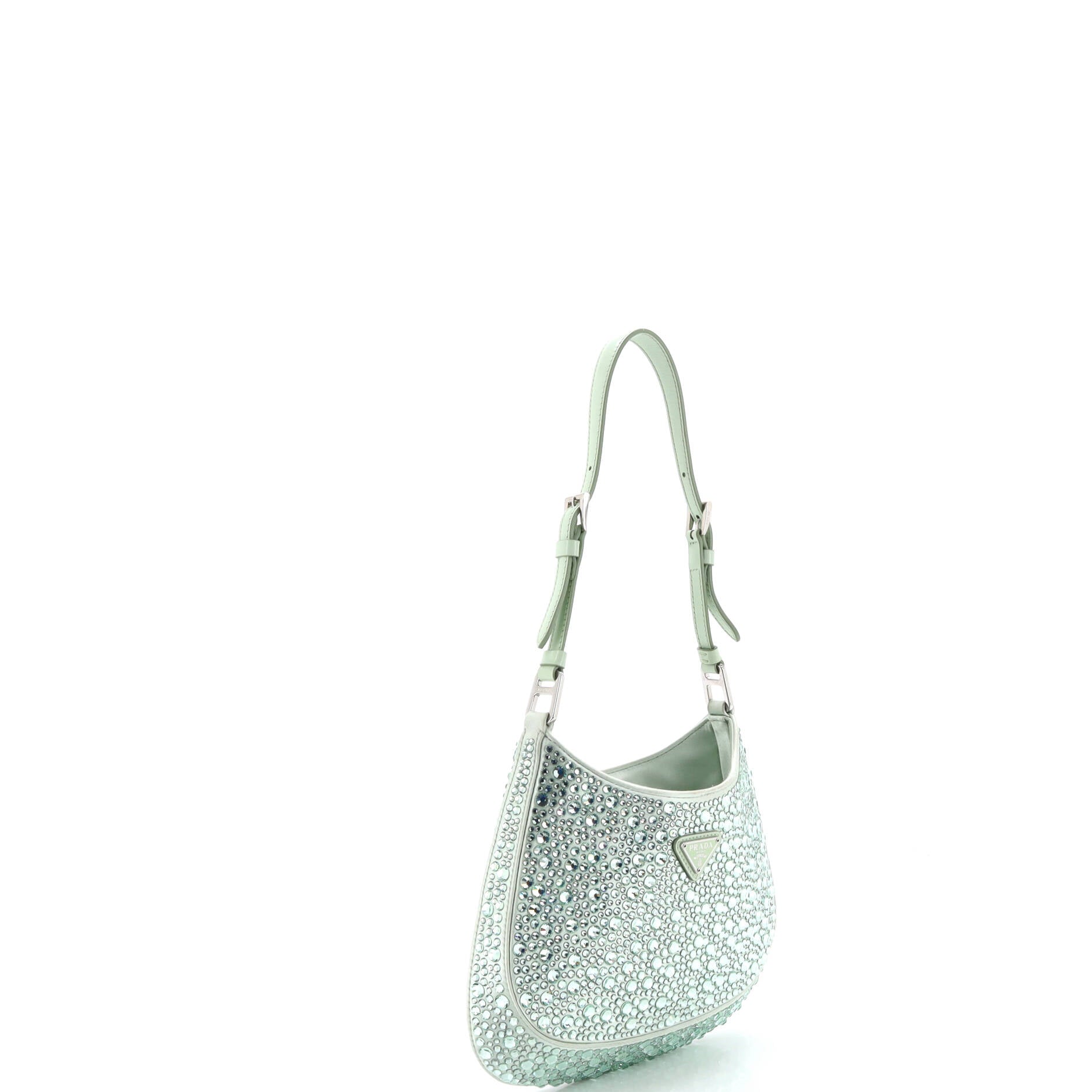Cleo Shoulder Bag Crystal Embellished Satin Small