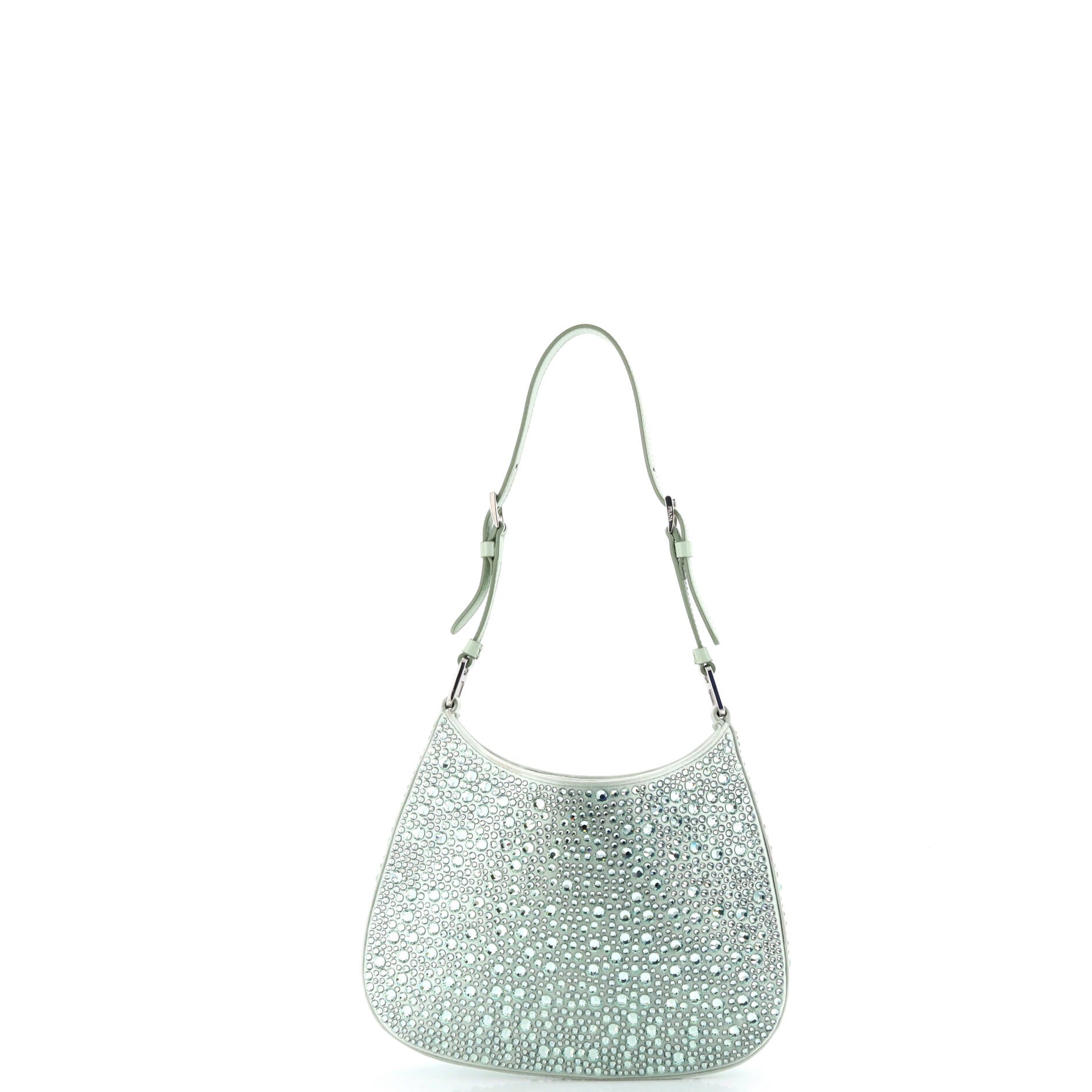 Cleo Shoulder Bag Crystal Embellished Satin Small
