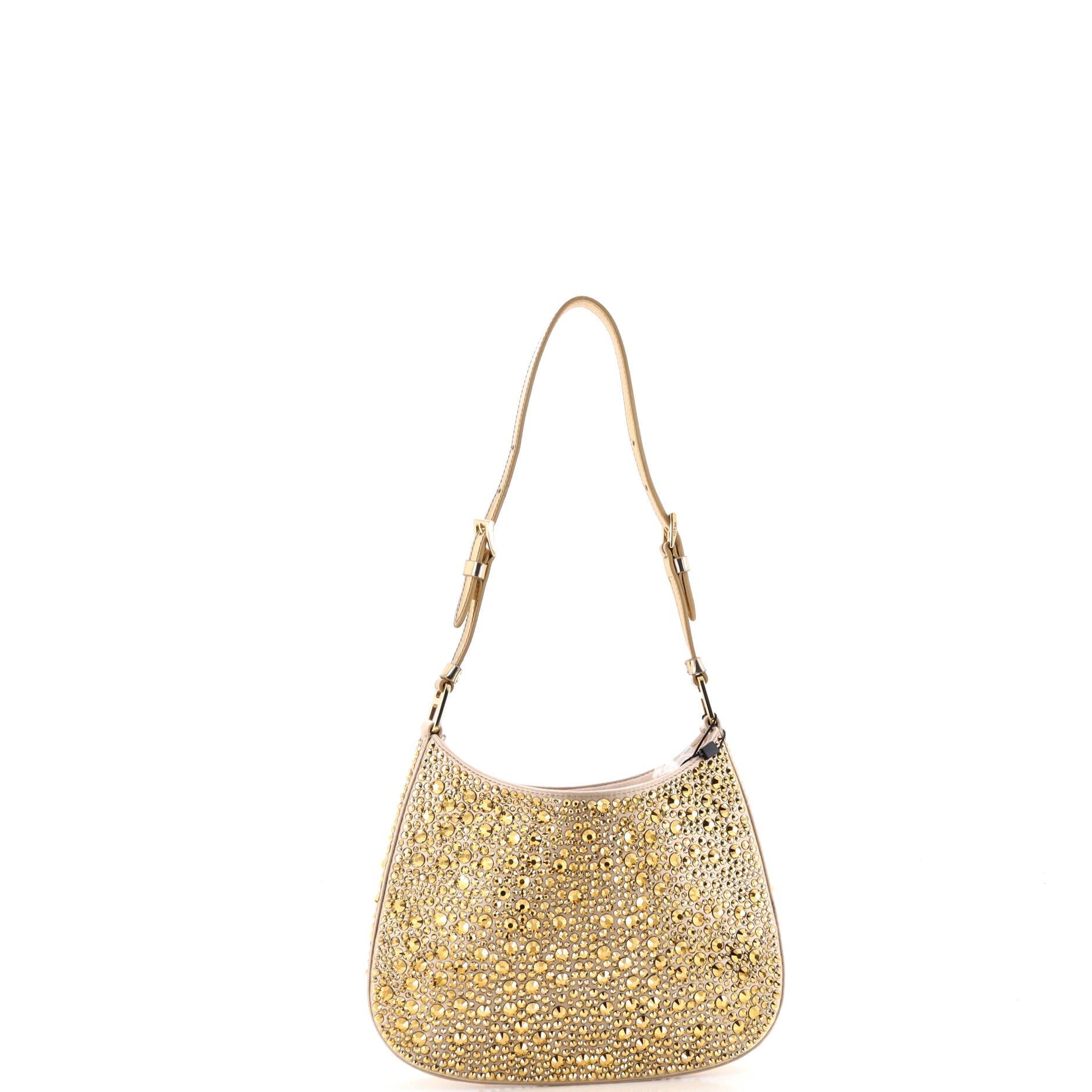 Cleo Shoulder Bag Crystal Embellished Satin Small