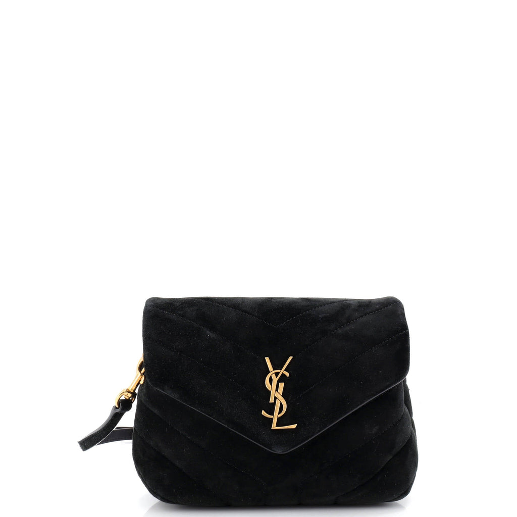 Loulou Shoulder Bag Matelasse Chevron Suede Toy