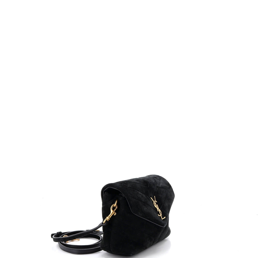Loulou Shoulder Bag Matelasse Chevron Suede Toy