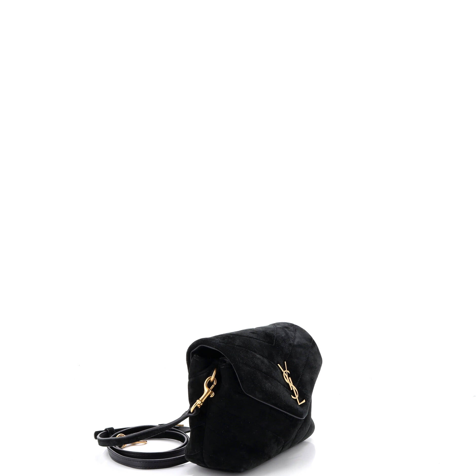 Loulou Shoulder Bag Matelasse Chevron Suede Toy