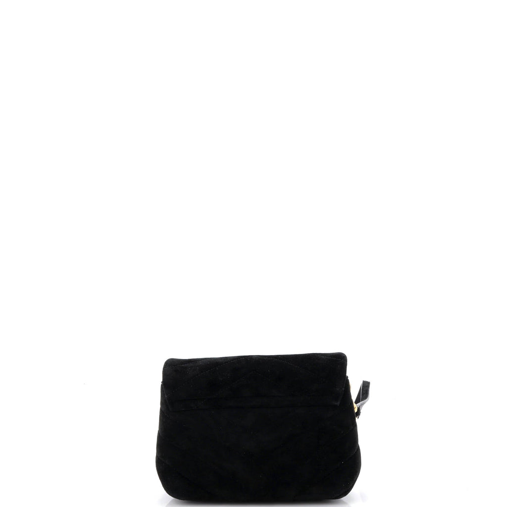 Loulou Shoulder Bag Matelasse Chevron Suede Toy