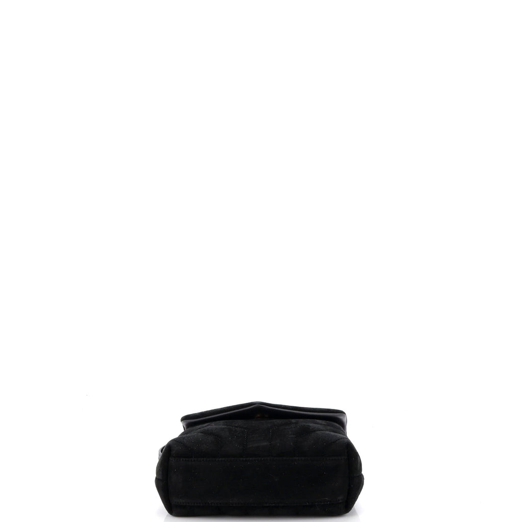 Loulou Shoulder Bag Matelasse Chevron Suede Toy