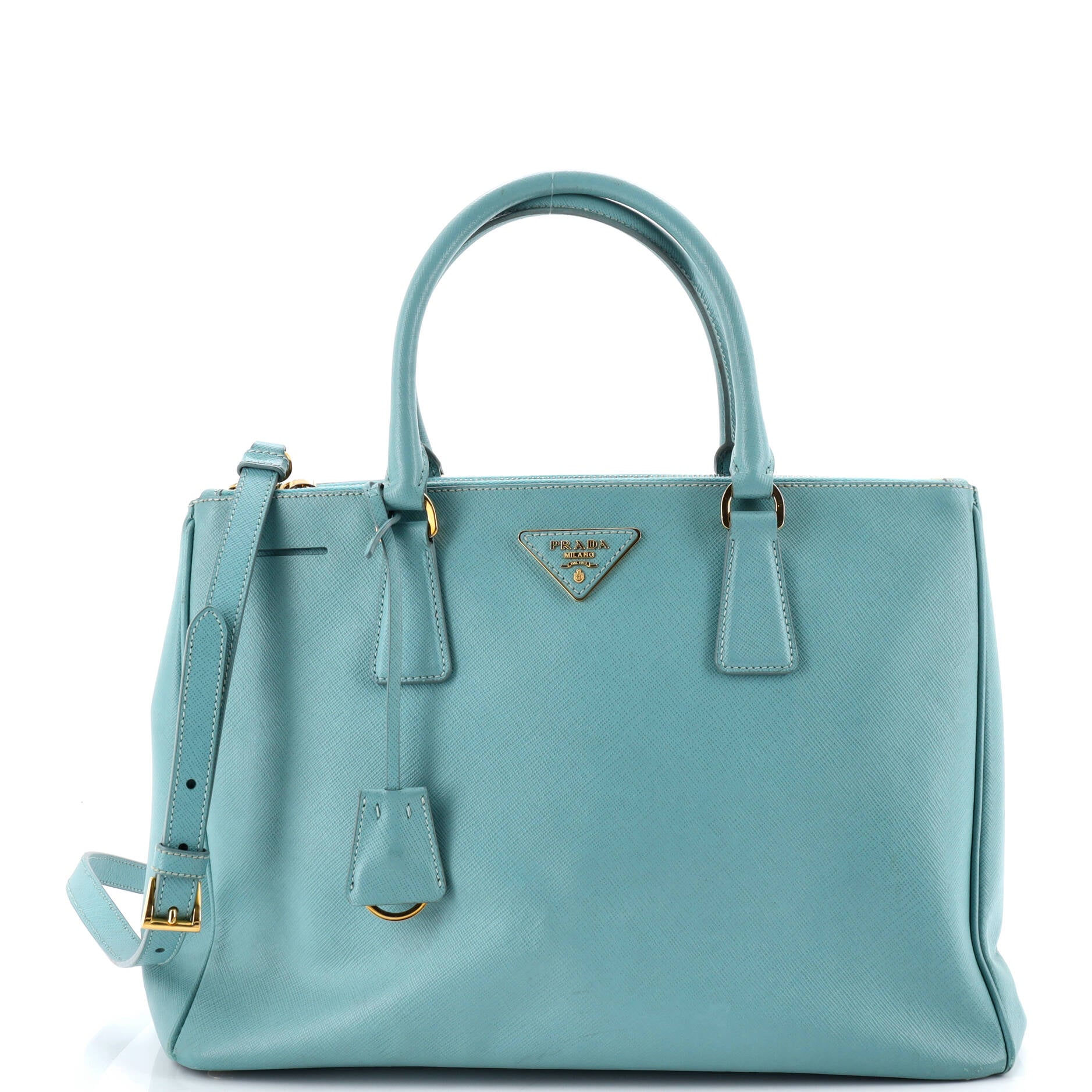 Double Zip Lux Tote Saffiano Leather Medium