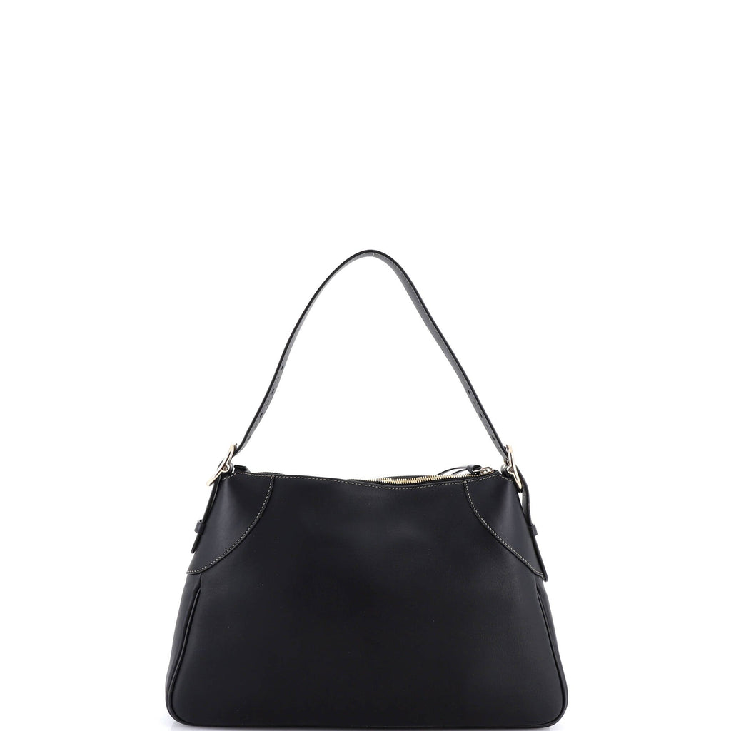 Emblem Shoulder Bag Leather Medium