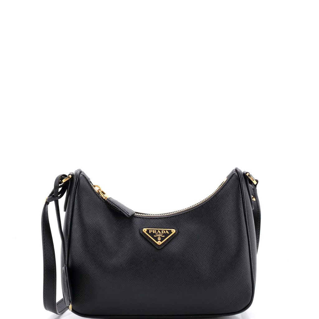 Re-Edition Hobo Saffiano Leather Mini
