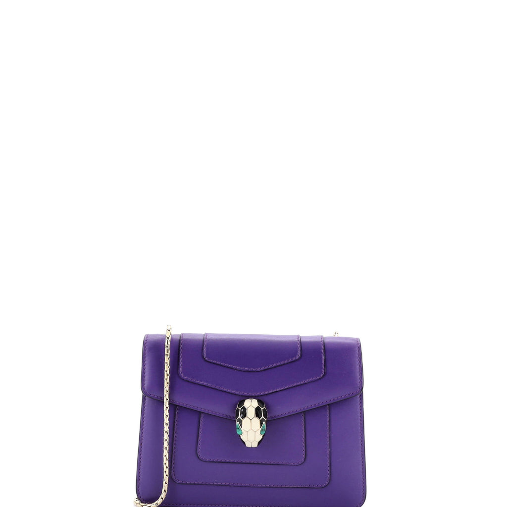 Serpenti Forever Square Shoulder Bag Leather Small