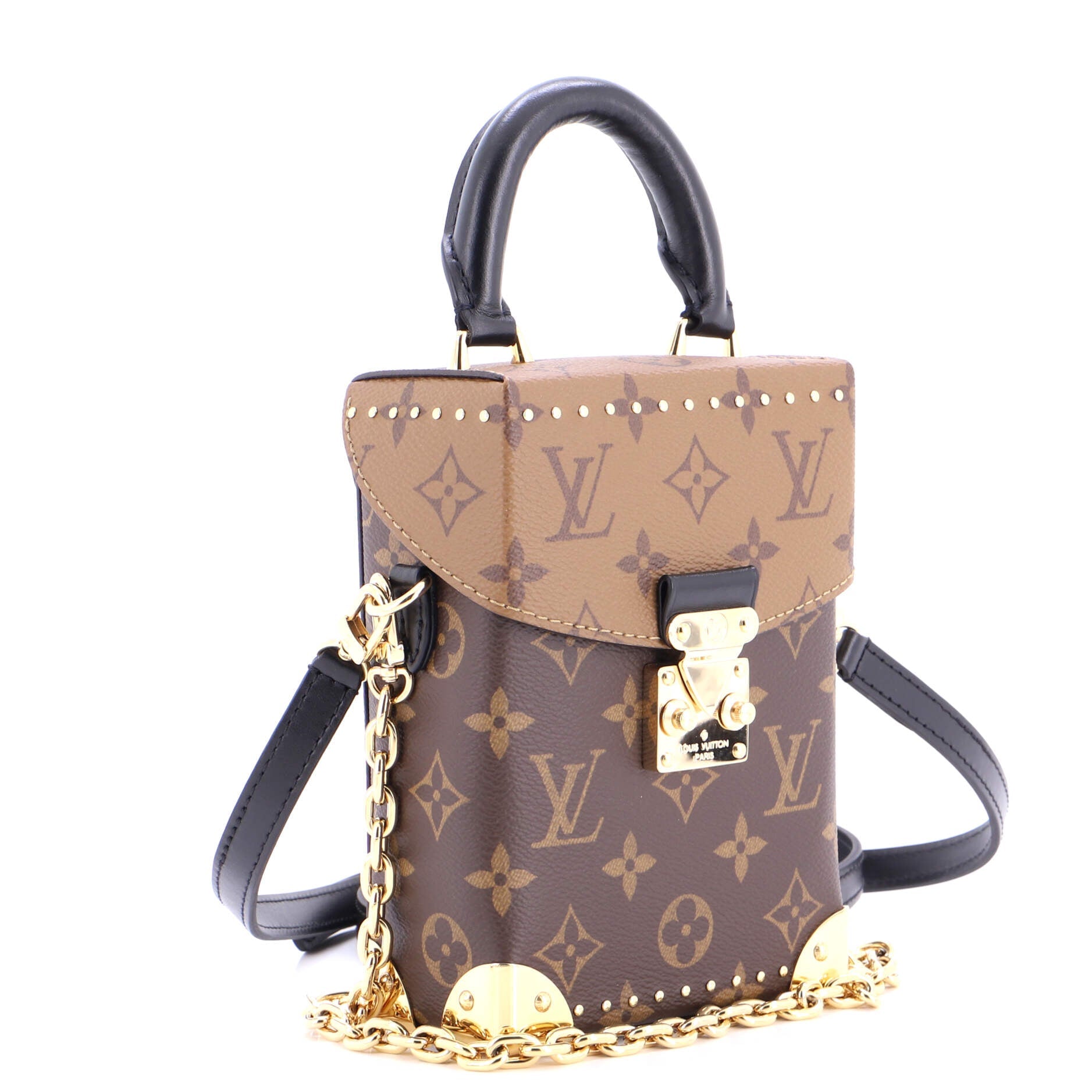 Camera Box NM Handbag Studded Reverse Monogram Canvas