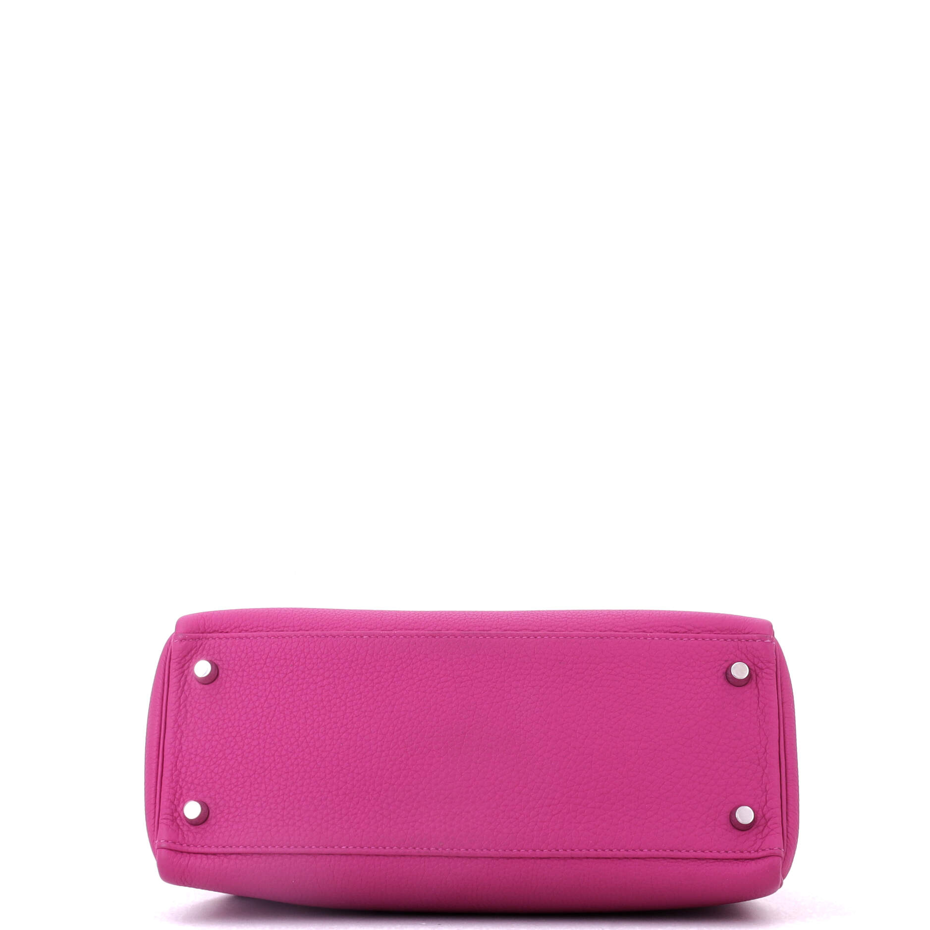 Kelly Handbag Rose Pourpre Togo with Palladium Hardware 28