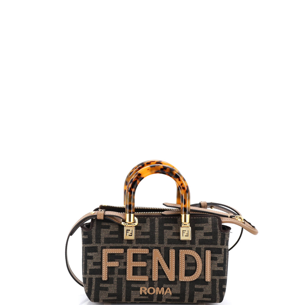 Logo By The Way Top Handle Bag Zucca Embroidered Canvas Mini