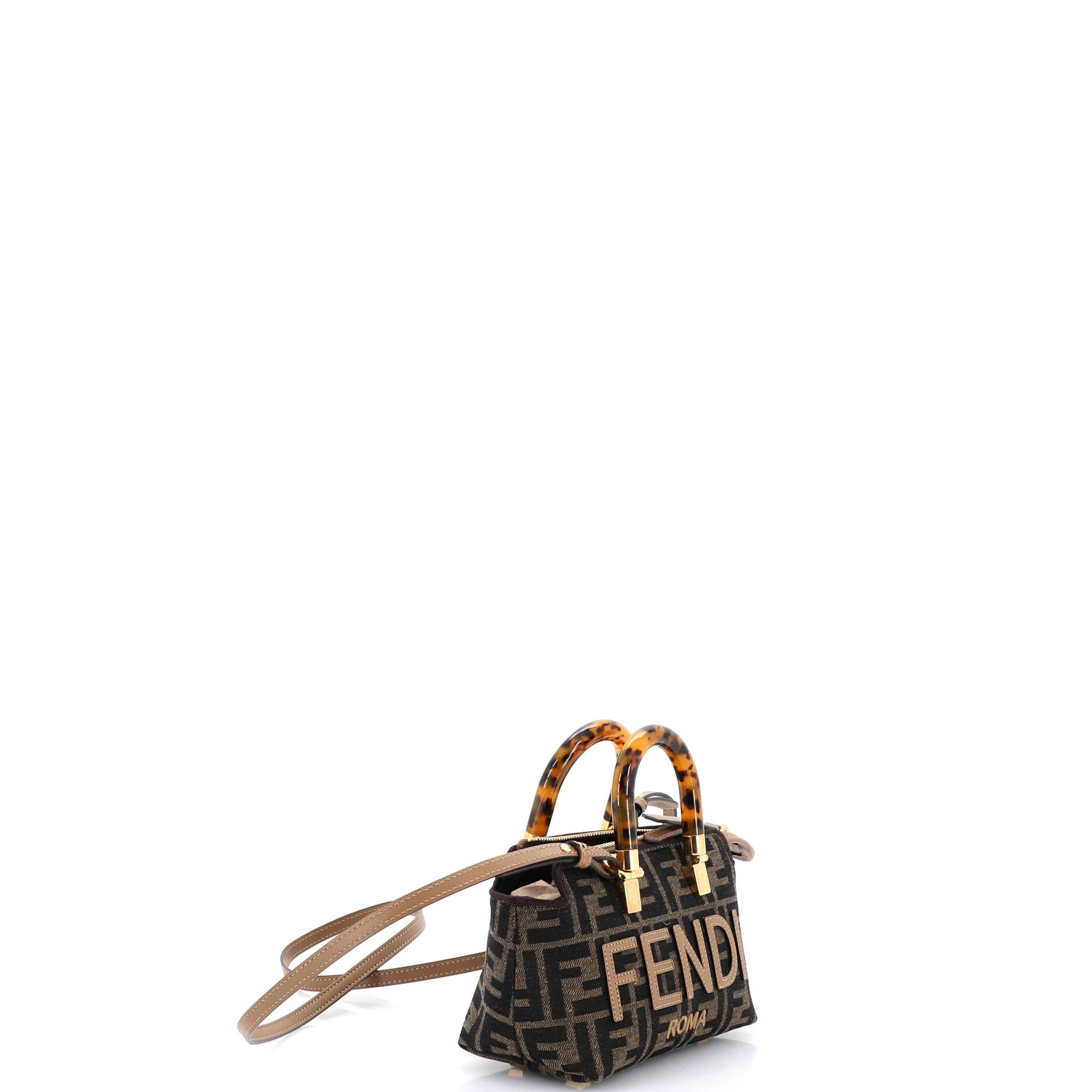 Logo By The Way Top Handle Bag Zucca Embroidered Canvas Mini