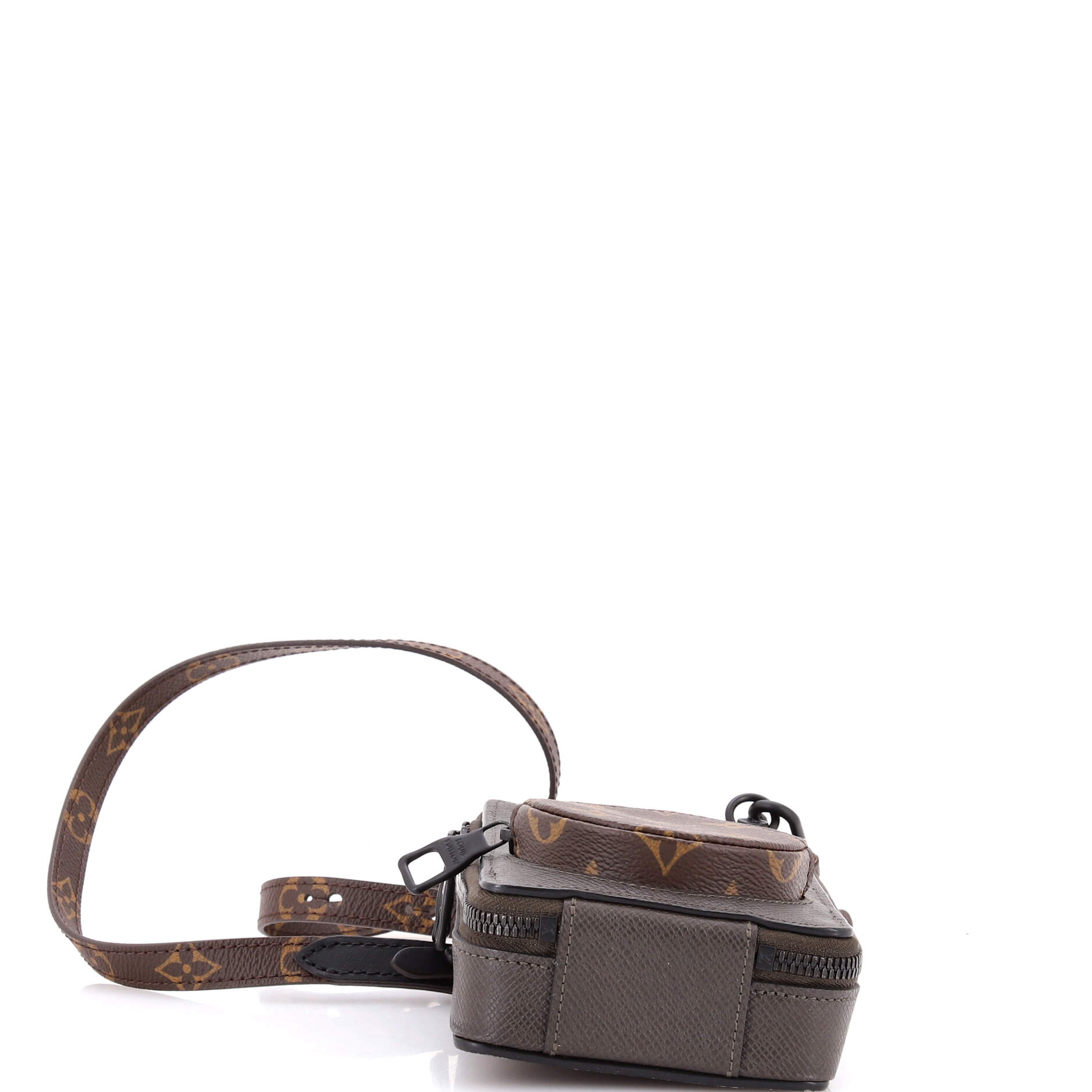 Phone Box Bag Taiga Leather with Monogram Canvas