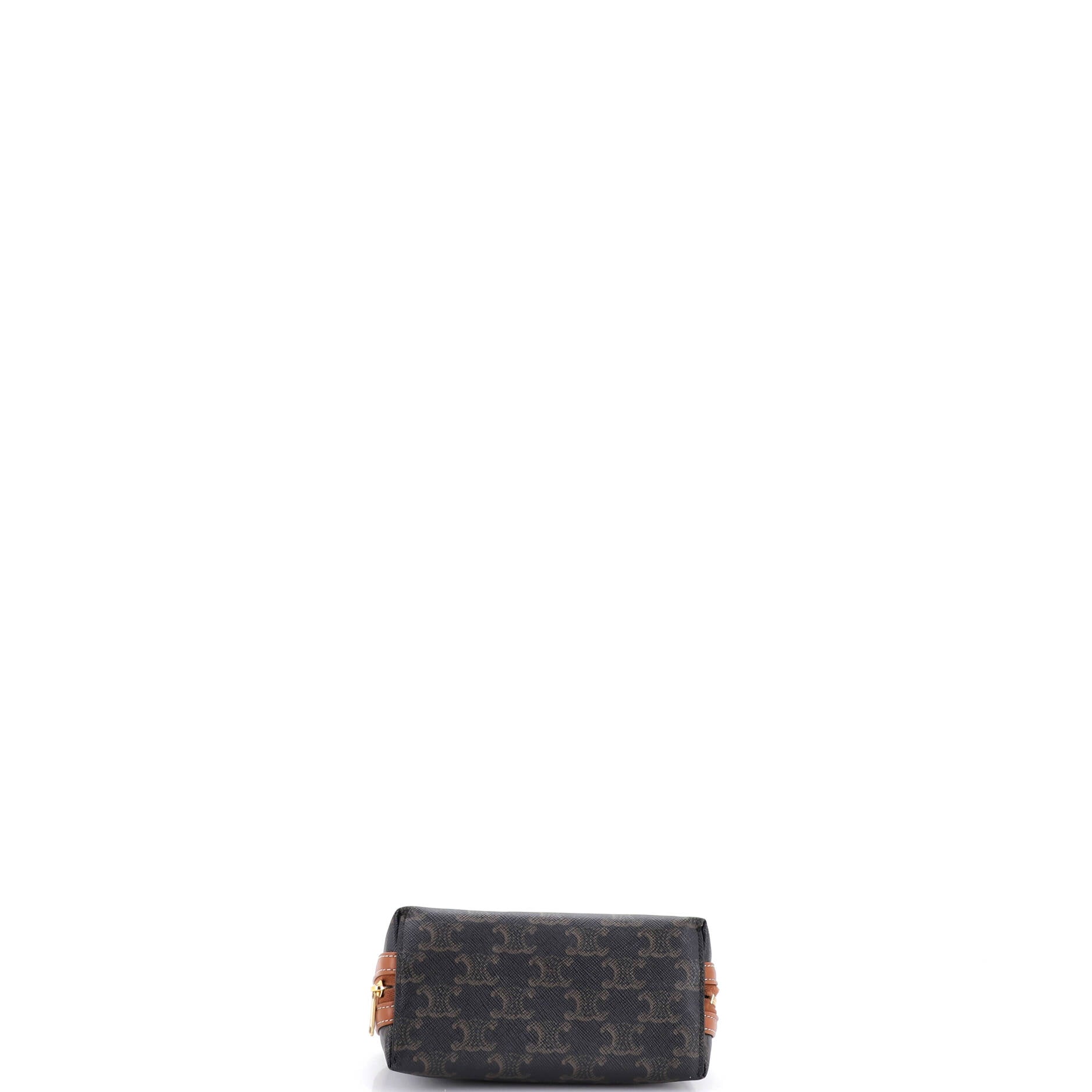 Zip Around Chain Clutch Triomphe Coated Canvas