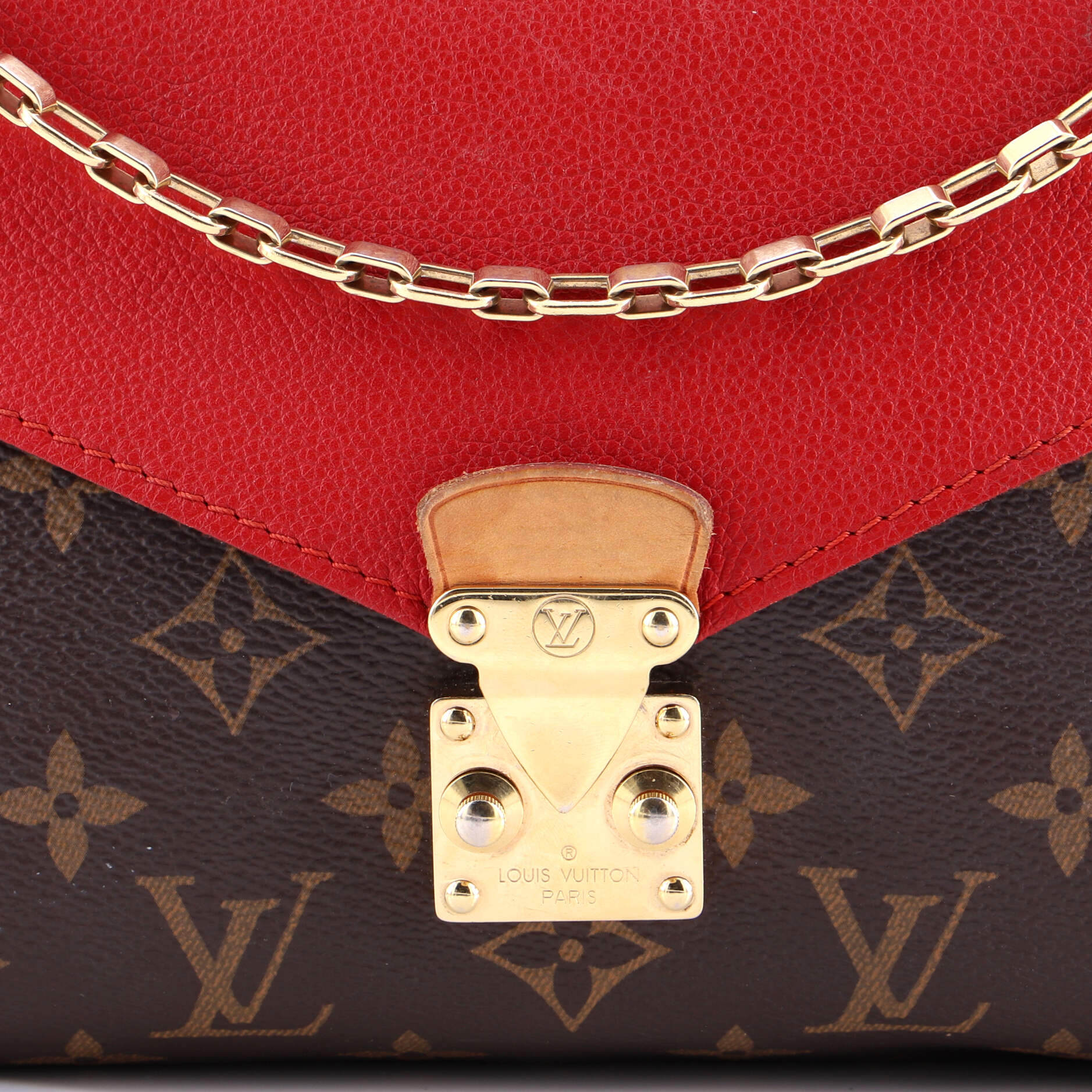 Pallas Chain Shoulder Bag Monogram Canvas and Calfskin