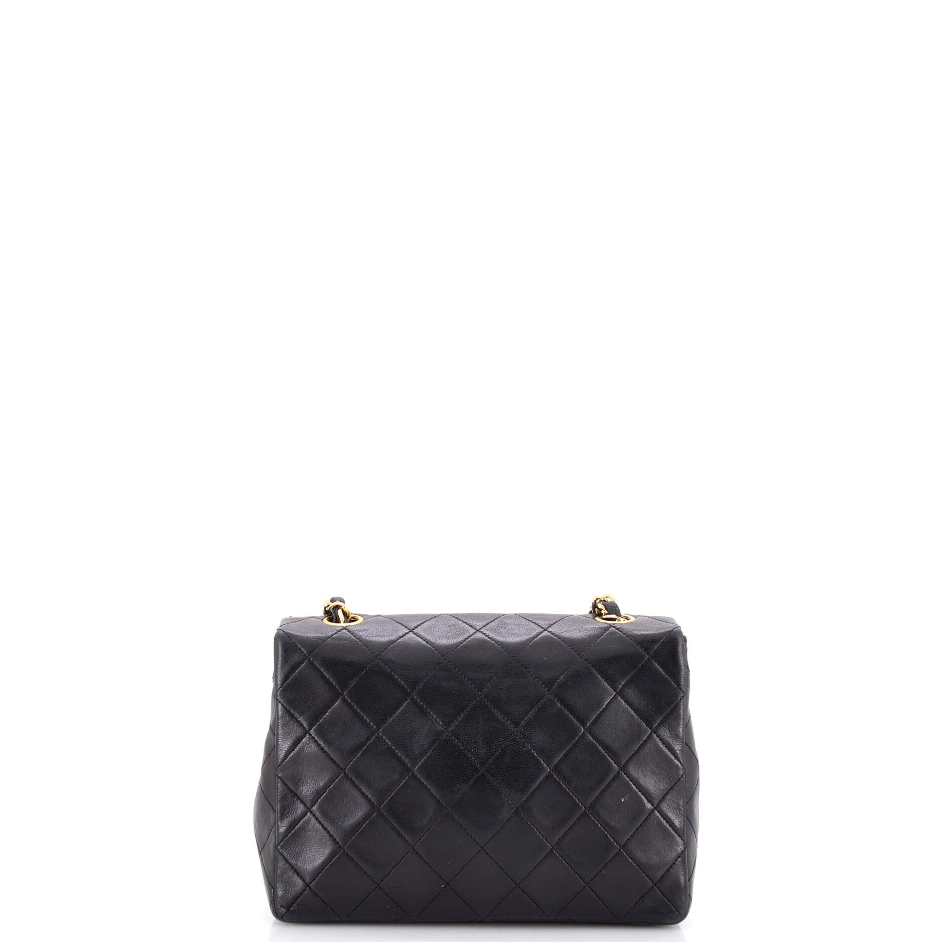 Vintage Square Classic Flap Bag Quilted Lambskin Small