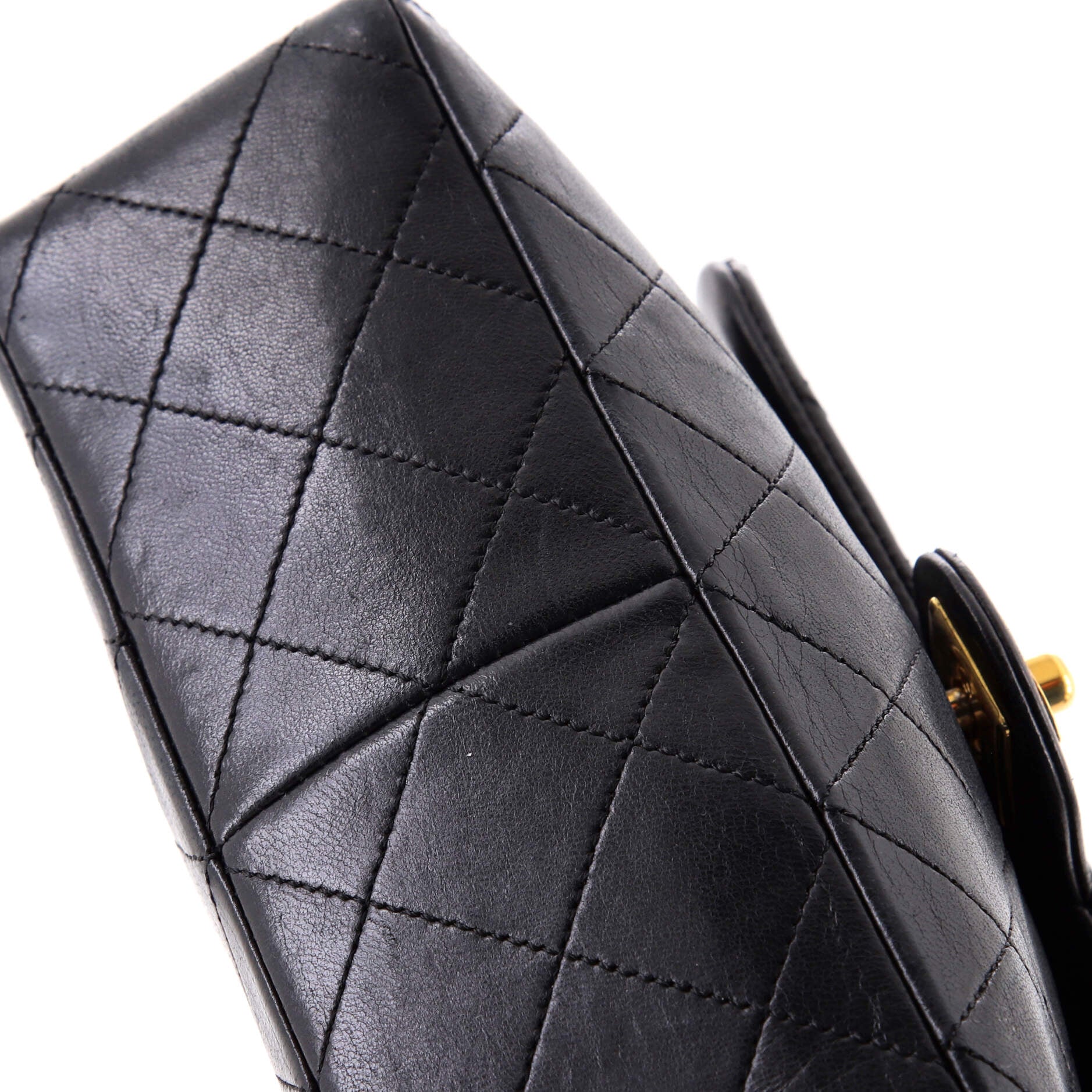 Vintage Square Classic Flap Bag Quilted Lambskin Small