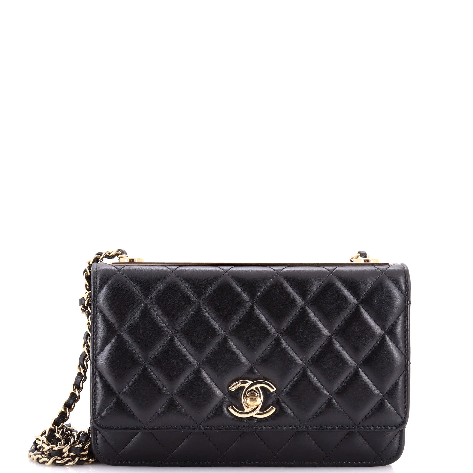 Trendy CC Wallet on Chain Quilted Lambskin