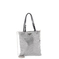Chain Flat Tote Crystal Embellished Satin Mini