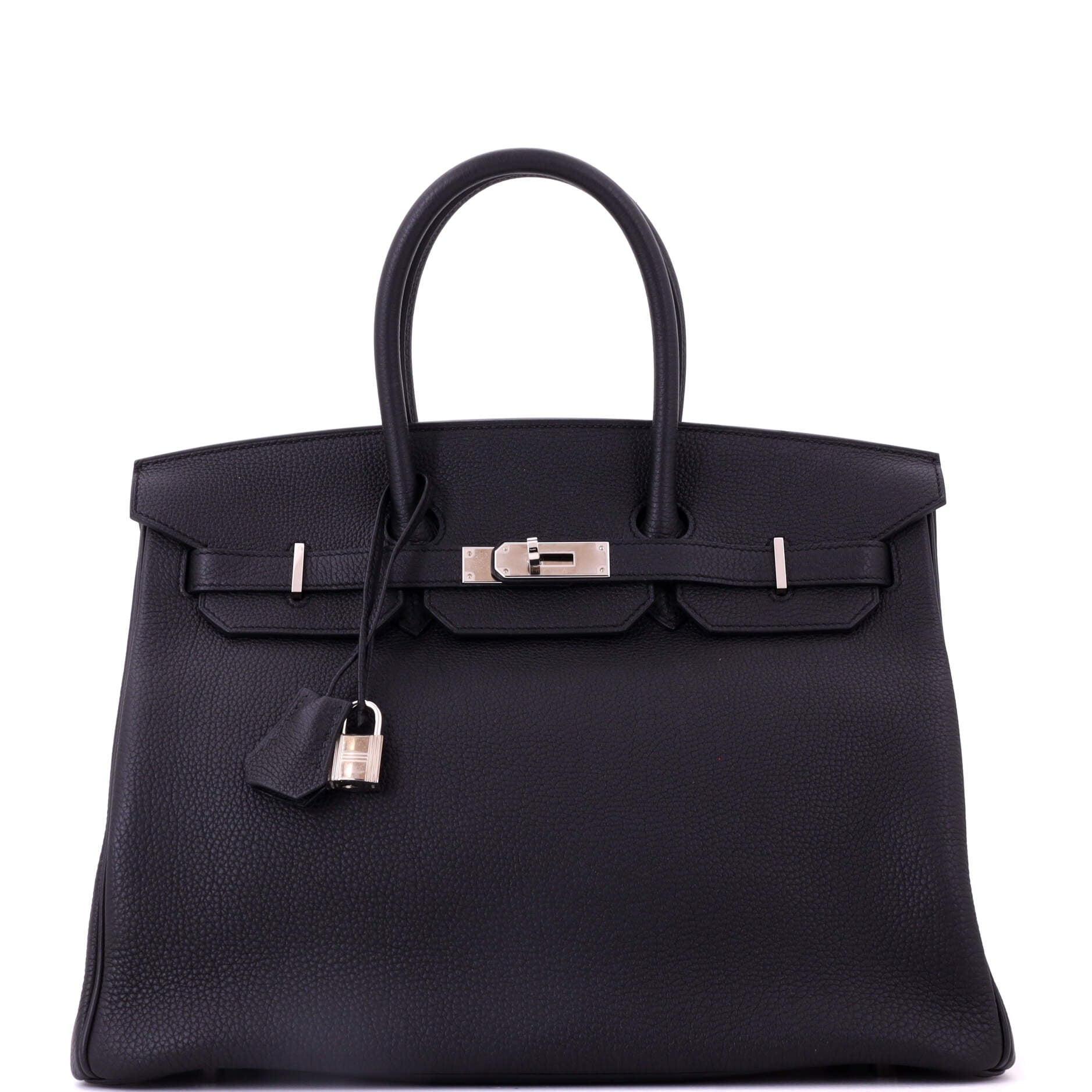 Birkin Handbag Noir Togo with Palladium Hardware 35