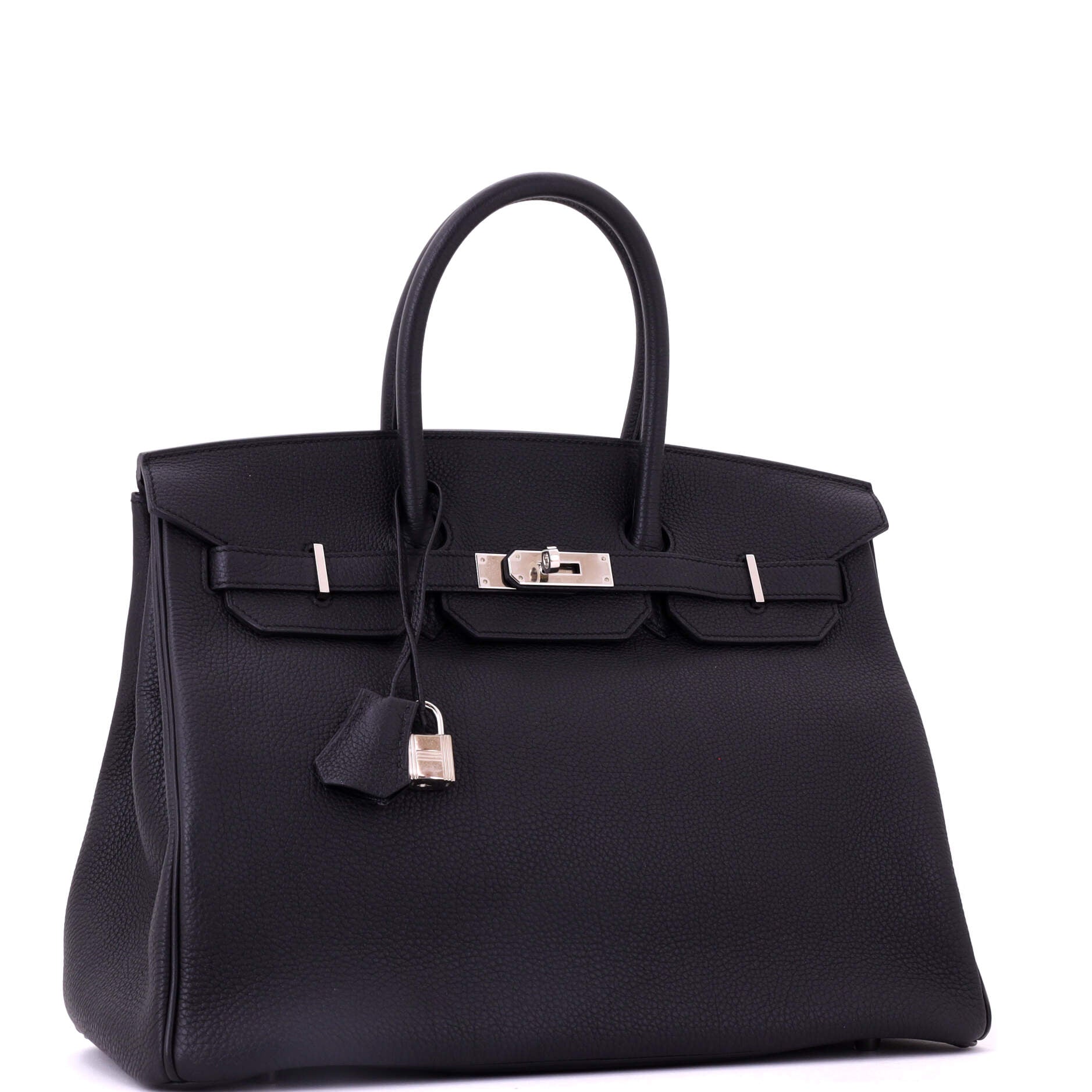Birkin Handbag Noir Togo with Palladium Hardware 35