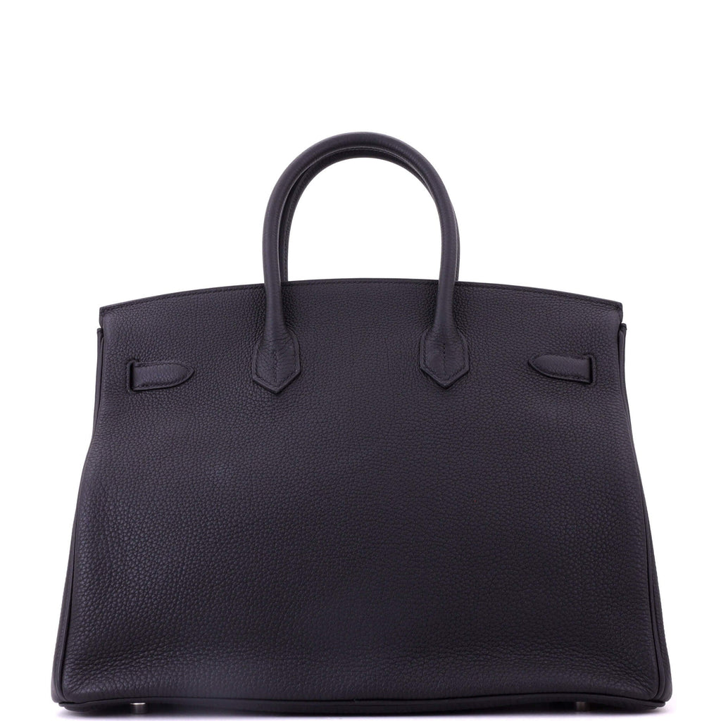 Birkin Handbag Noir Togo with Palladium Hardware 35