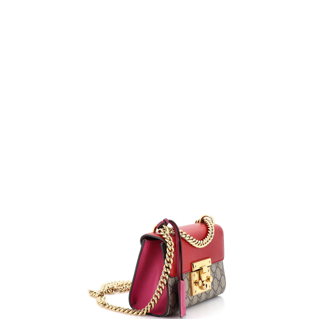 Padlock Shoulder Bag GG Coated Canvas and Leather Small